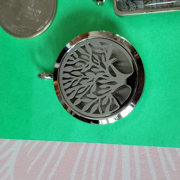 3-silvertone Pendants family tree-heart-plexi all beautiful - Picture 2 of 5